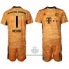 Maglia da Calcio Portiere FC Bayern Monaco Manuel Neuer 1 Casa 2021-22 per Bambino